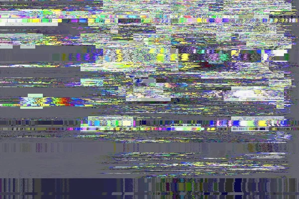 Glitch Nessun Segnale Sfondo Pixel Rumore Display Computer Schermo — Foto Stock