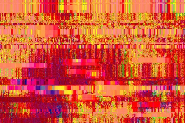 Glitch Ingen Signal Bakgrund Pixel Buller Display Vhs Störningar — Stockfoto