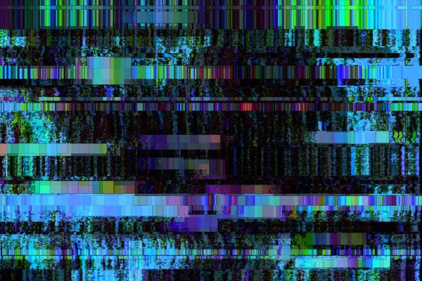 Glitch Sin Señal Fondo Pixel Pantalla Ruido Distorsión Analógica —  Fotos de Stock