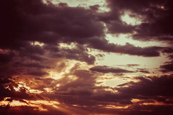 Nuage Ciel Dramatique Pour Arrière Plan Temps Orageux Sombre Climat — Photo