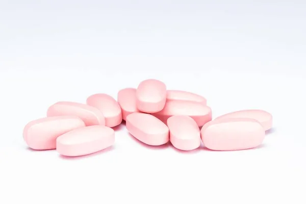 Medicijn Pil Witte Medische Tablet Recept Voor Gezondheid Achtergrond — Stockfoto