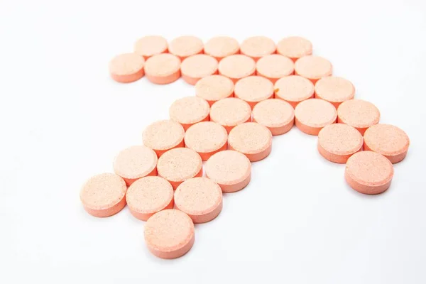 Medicijn Pil Witte Medische Tablet Recept Voor Gezondheid Vitamine Drug — Stockfoto