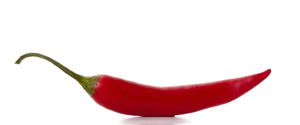 Pimenta Vermelha Isolada Comida Vegetal Branca Fresca Caiena — Fotografia de Stock