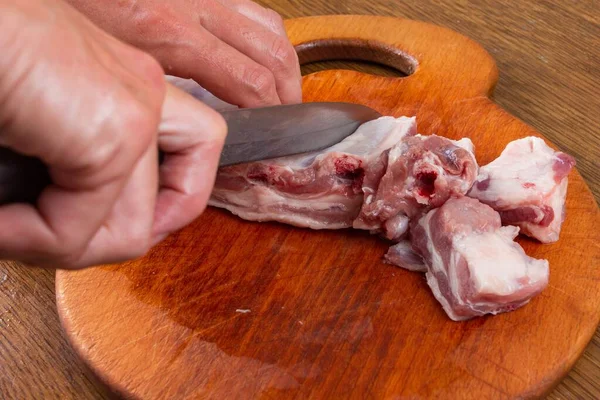 Сырая Пища Мясо Свинины Приготовления Свежей Сырой Красный — стоковое фото