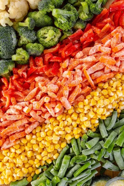 Warzywa Żywności Mróz Tle Zbliżenie Zdrowe Odżywianie Naturalny Składnik — Zdjęcie stockowe