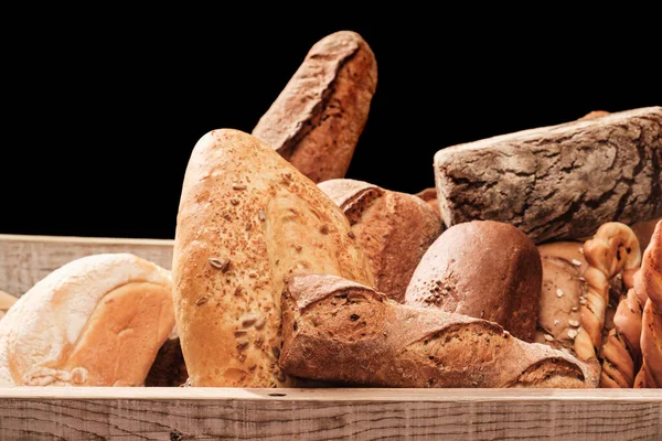 Pane Fresco Profumato Sul Tavolo Concetto Alimentare Pasticceria Grano Una — Foto Stock