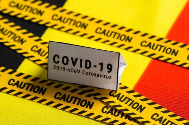 Belçika bayrak virüsü 2019-ncov salgını covid-19 uyarı karantinası, coronavirüs covid.
