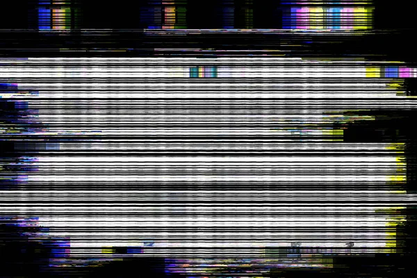 Falha Sem Sinal Fundo Pixel Exibição Ruído Analógico Digital — Fotografia de Stock
