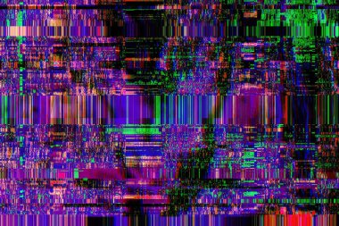 Arıza yok sinyal arkaplan pikseli ses görüntüleme TV, dijital hasarlı.