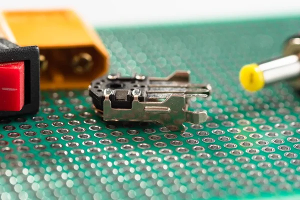 Elektronische Halfgeleider Elektrische Component Aansluiting Printplaat Pcb — Stockfoto