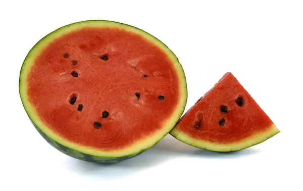 Vattenmelon Frukt Isolerad Vit Bakgrund — Stockfoto