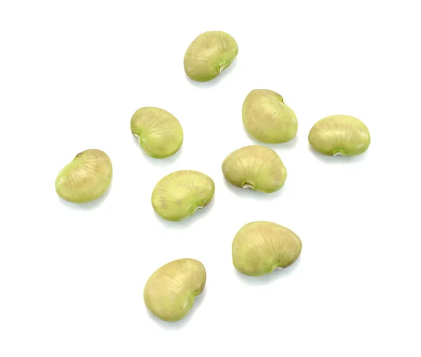 fresh lima beans isolated on white background