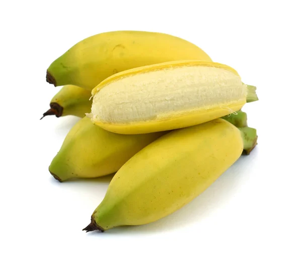 Banan Isolerad Vit Bakgrund — Stockfoto