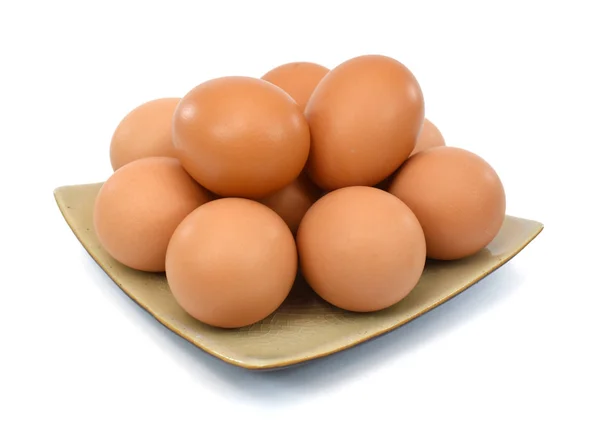 Chicken Eggs Isolated White Background — Stock Photo, Image