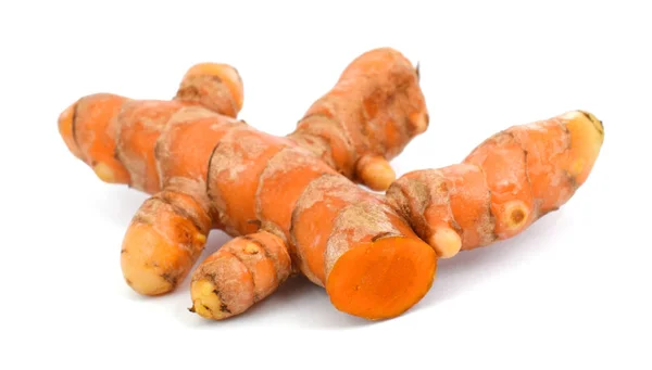 Kurkuma Curcuma Longa Isoliert Auf Weißem Hintergrund — Stockfoto