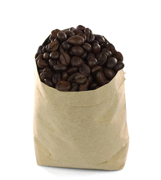 Roasted Coffee Beans Contained Paper Bag — Stock Photo, Image