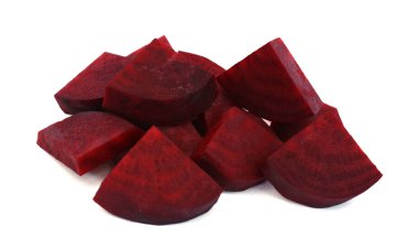 Pancar dilimi yakın plan beyaz arkaplanda izole edildi