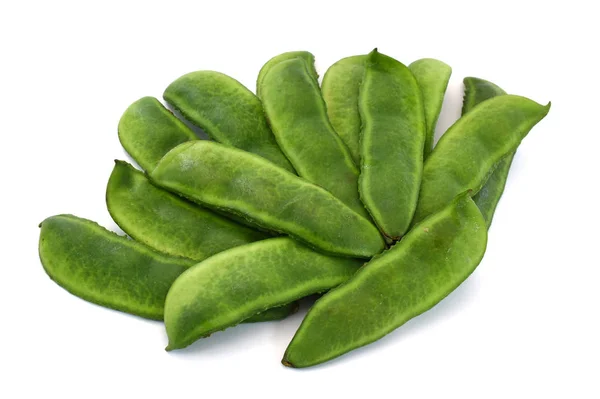 Fresh Lima Beans Isolated White Background — Stock Photo, Image