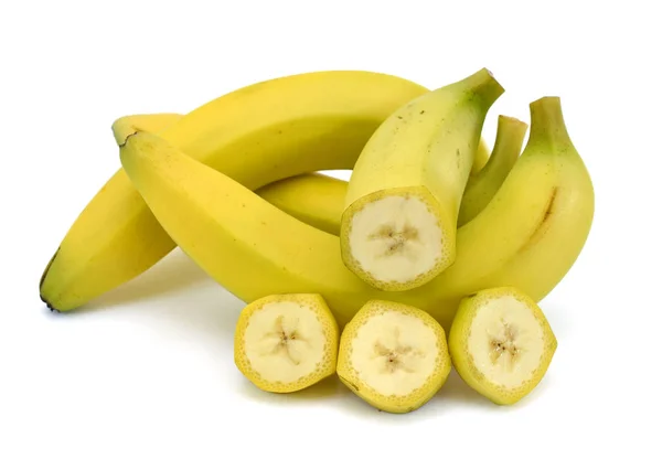 Banan Isolerad Vit Bakgrund — Stockfoto