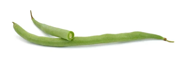 Fresh Green Beans Phaseolus Vulgaris Isolated White Background — Stock Photo, Image
