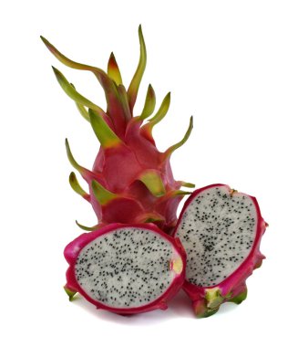 Beyaz arkaplanda Ejder Meyvesi izole