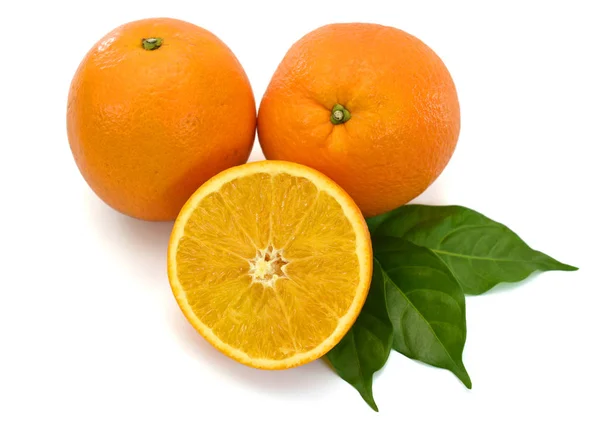 Owoce Pomarańczy Izolowane Białym Tle — Zdjęcie stockowe