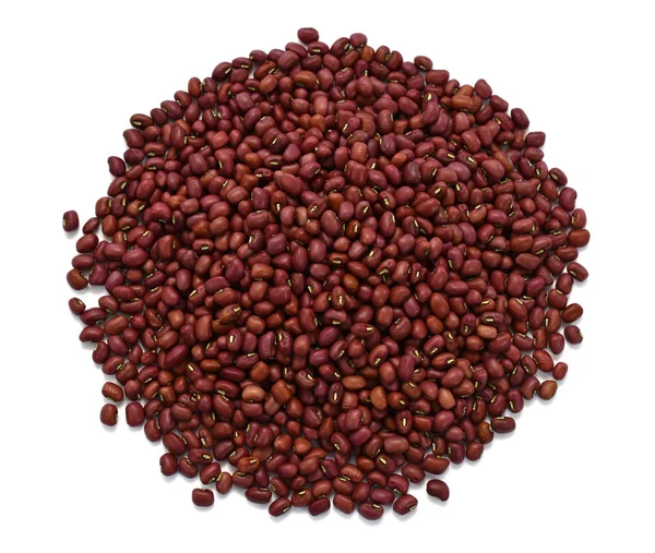 Frijoles Rojos Apilados Aislados Sobre Fondo Blanco — Foto de Stock