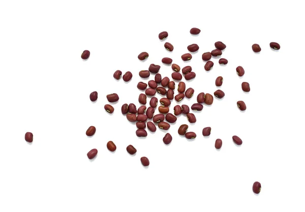 Frijoles Rojos Apilados Aislados Sobre Fondo Blanco — Foto de Stock