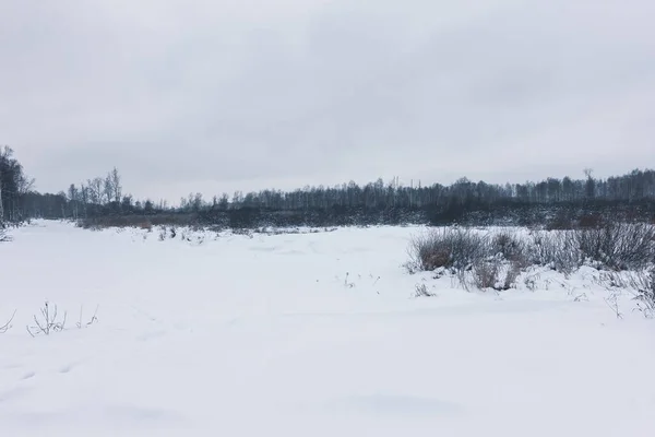 Orosz Kiterjedésű Havas Tél — Stock Fotó