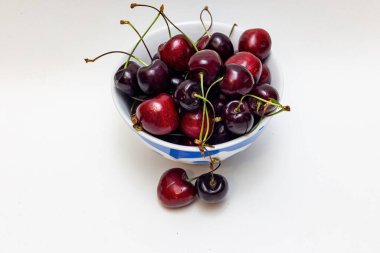 Tatlı kirazlı yakın çekim.