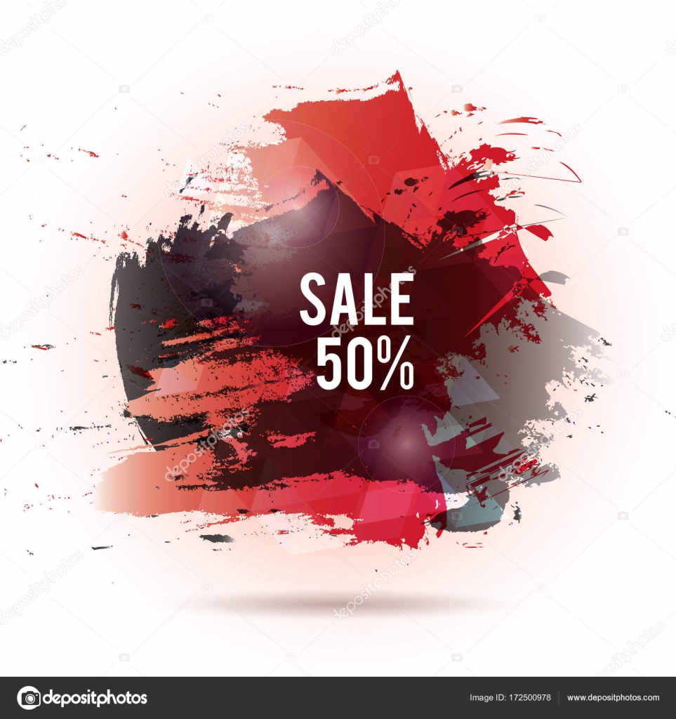 Watercolorsaleredgray — Stock Vector © baranovskaya 172500978