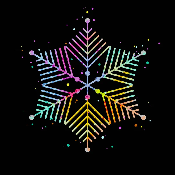 Νιφάδα χιονιού χρώμα οκτώ — Διανυσματικό Αρχείο
