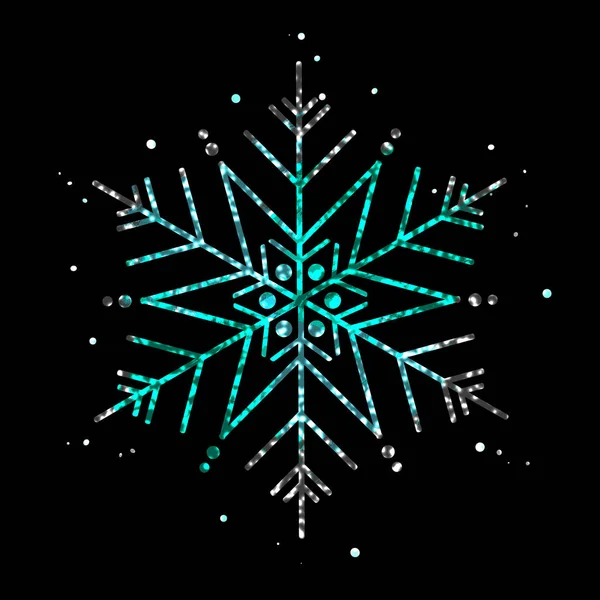 Copo de nieve color cuatro — Vector de stock