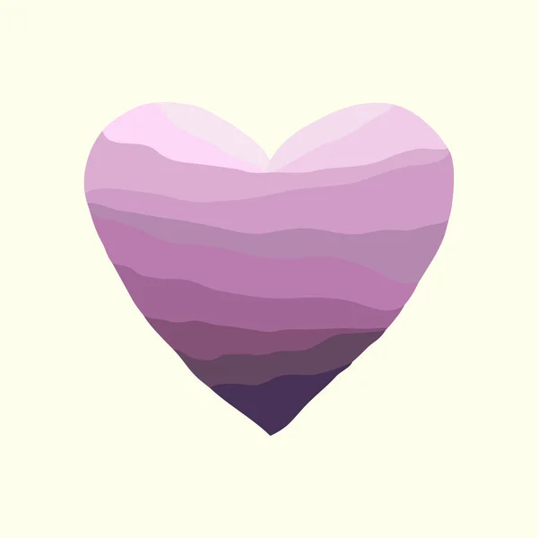 Onda violeta do coração — Vetor de Stock