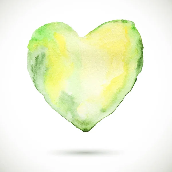 심장 유기 녹색 — 스톡 벡터