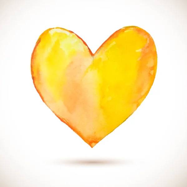 Serce żółte 09 — Wektor stockowy