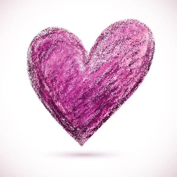 Aquarell Herz rosa — Stockvektor
