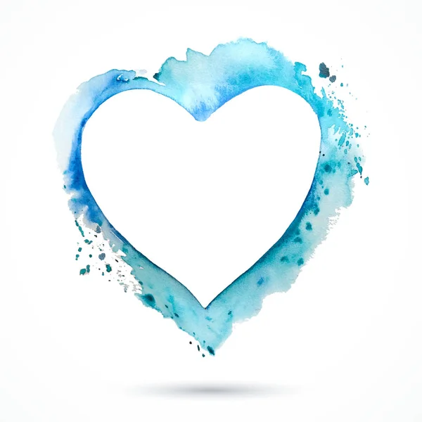 Heart-frame-blue — Stock Vector