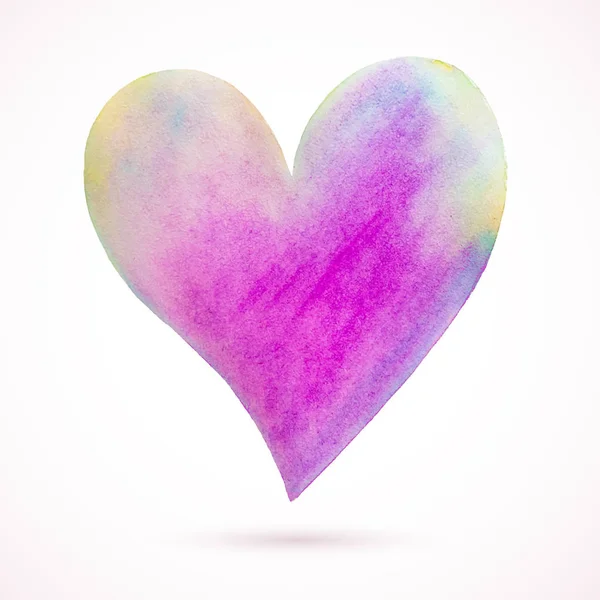 Καρδιά-ροζ-κίτρινο-μπλε — Διανυσματικό Αρχείο