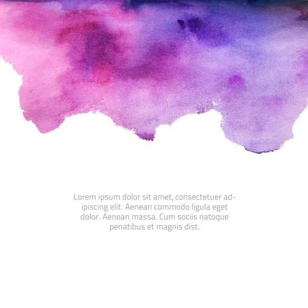 Akvarel fialová karta — Stockový vektor