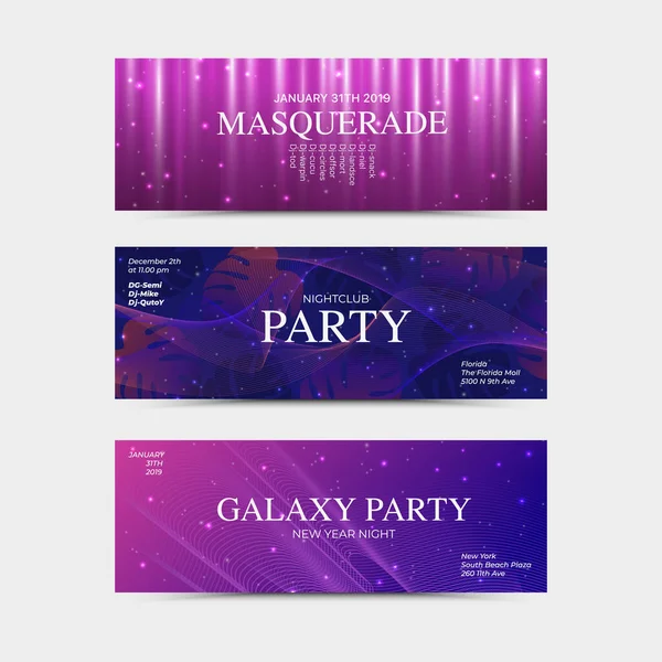 Galaxy party flyer — Stock Vector