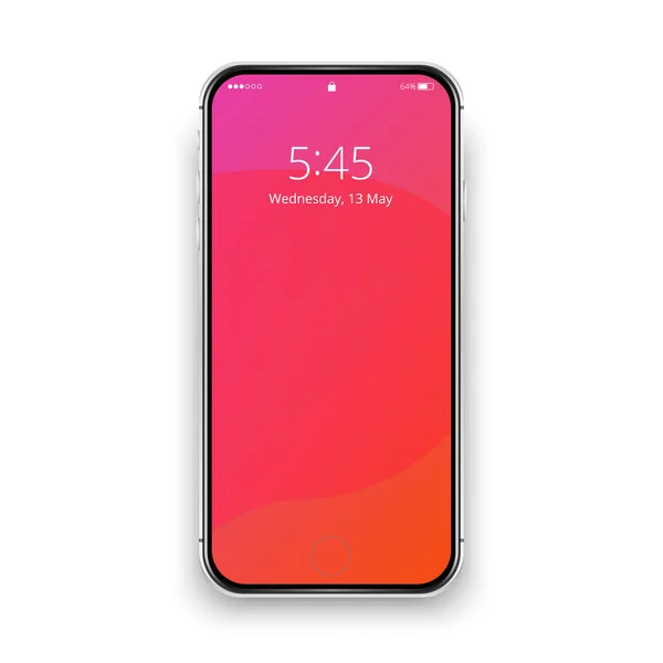 Telefoon roze woensdag zilver — Stockvector