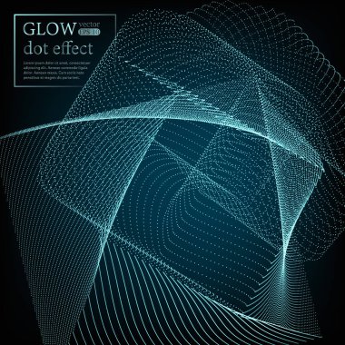 Array with Dynamic Particles. 3D Technology Style. Abstract Background. Illustration. EPS 10 clipart svg vector 
