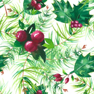 Botanik suluboya desen