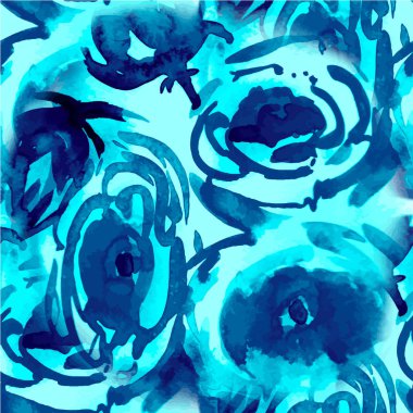 Suluboya vektör çiçek desenli. Beyaz arka plan üzerinde mor ve Pembe buket ile Seamless modeli. Çayır çiçekler