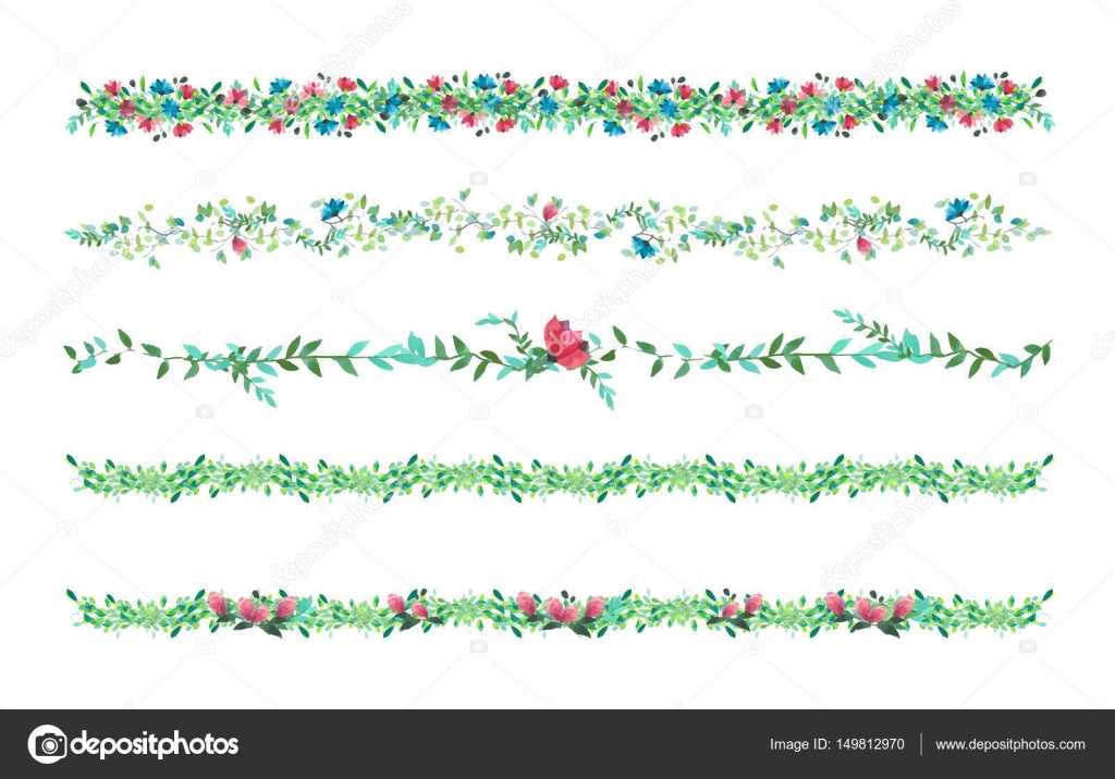 pix Vines With Flowers Drawing https depositphotos com 149812970 stock illustration vector floral vines border liana html