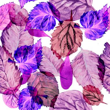 Tropikal çiçek ve yaprakları. Dikişsiz desen .