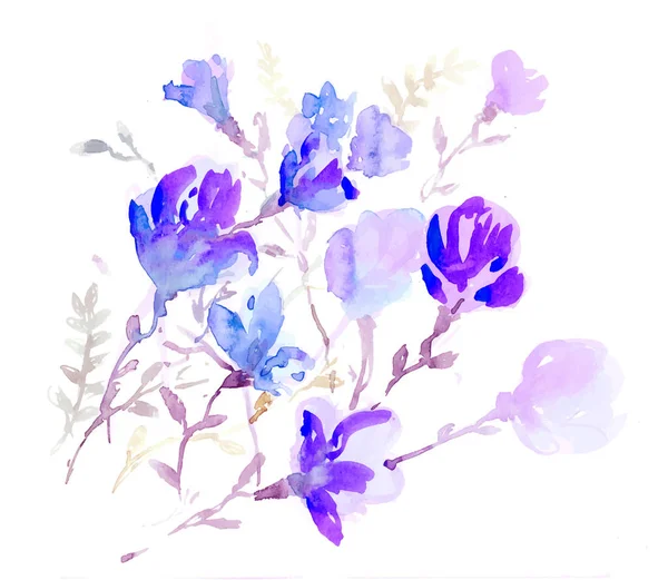 Vektor Aquarelle bunte Blumen — Stockvektor