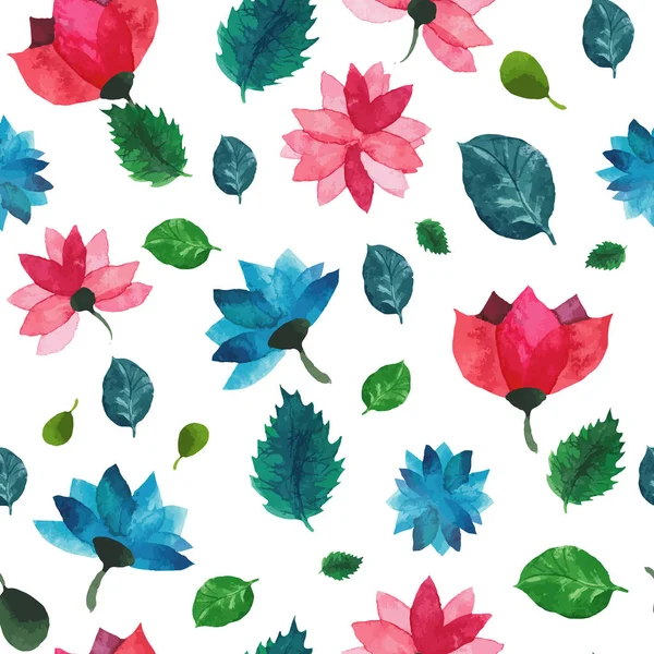 Vektor Aquarell nahtlose florale Muster. Textur der Blüten. — Stockvektor