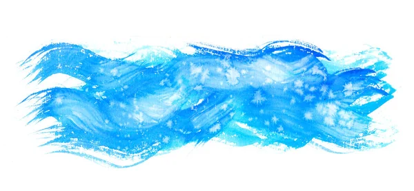 Watercolor hand painting textures.Blue Stains,spot drops,splashes — Stock Photo, Image